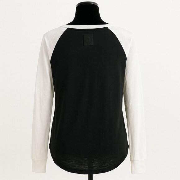 VS PINK Graphic Tee Size M Lets Party Long Sleeve Scoop Lounge Shirt Dorm Life - Picture 3 of 10